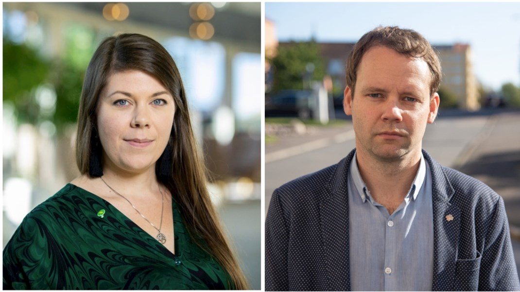 Elin Söderberg, klimatpolitisk talesperson för MP och Rickard Nordin, motsvarande för C, är båda kritiska till regeringens strategi för klimatanpassning som presenterades under onsdagen. 