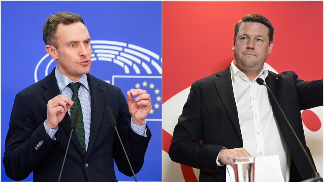 Moderaterna och Socialdemokraterna smygstartar EU-valrörelsen med varsitt aprilskämt. Tomas Tobé (M) och Tobias Baudin (S) i huvudrollerna. 