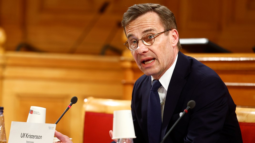 Ulf Kristersson frågades ut av riksdagens konstitutionsutskott på fredagen. (Arkivbild)