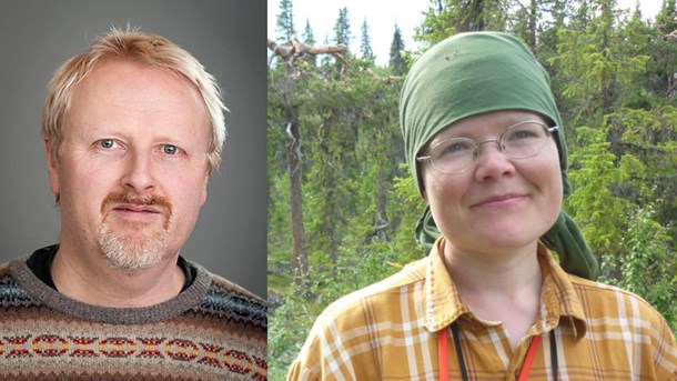 Elin Götmark och David van der Spoel, talespersoner föreningen Skydda skogen, ifrågasätter regeringens utgångspunkt för det nationella skogsprogrammet.