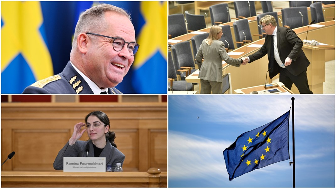 Michael Claesson blir ny ÖB och Romina Pourmokhtari KU-anmäls, är exempel på tidigare namnnyheter. Med kalendern får du alltid uppdatering kring kommande ministerrådsmöten i EU och interpellationsdebatter i riksdagen. 