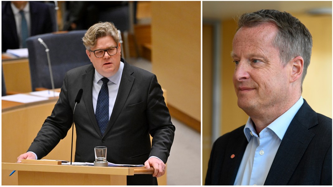 Debatten med bland andra justitieminister Gunnar Strömmer (M) och Socialdemokraternas Anders Ygeman inleddes klockan 11 på måndagsförmiddagen.