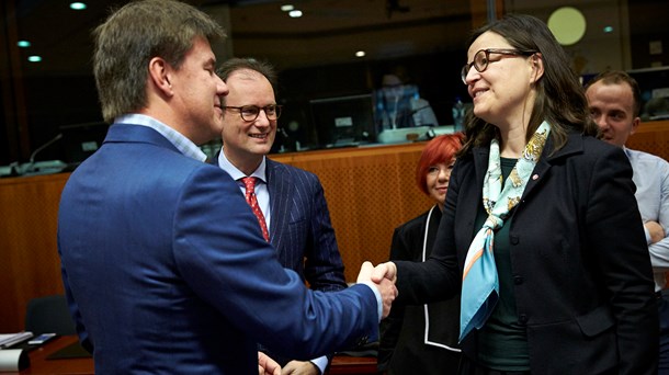 Gymnasie- och kunskapslyftsminister Anna Ekström möter Sven Gatz, Belgiens minister för utbildning, ungdomar och jämställdhet.