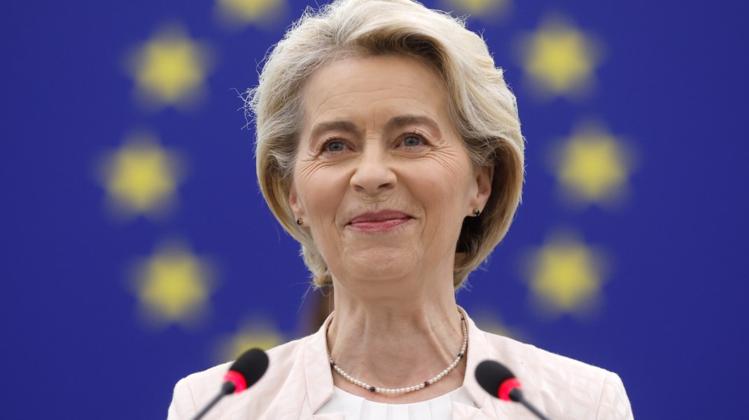 Ursula von der Leyen, 65, blev omvald som kommissionsordförande. 