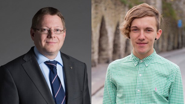 Per Lodenius, kulturpolitisk talesperson för Centerpartiet, och Eric Luth, förste vice förbundsordförande för CUF.