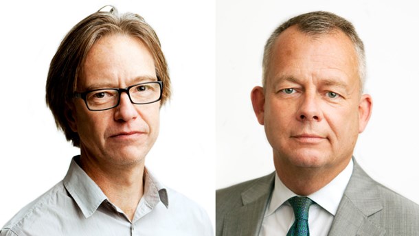 Håkan Regnér, nationalekonom, och Göran Arrius, ordförande, Saco