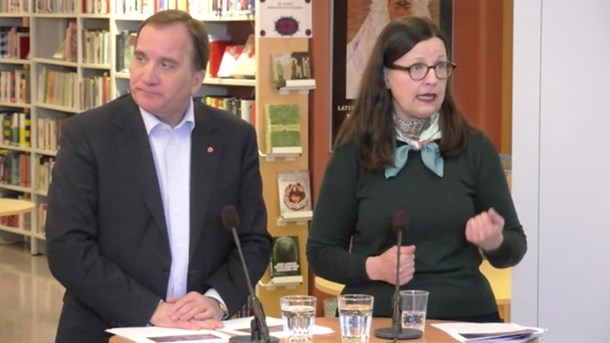 Statminister Stefan Löfven (S) och gymnasie- och kunskapslyftsminister Anna Ekström (S) presenterade förslaget på en presskonferens på Midsommarkransens gymnasium.