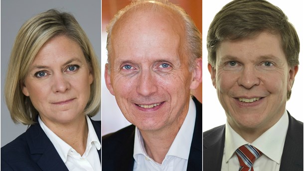 Finansminister Magdalena Andersson (S), Urban Hansson Brusewitz, generaldirektör Konjunkturinstitutet och KU-ordförande Andreas Norlén (M) är nyckelpersoner i turerna om nya budgetregler.