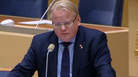 Försvarsminister Peter Hultqvist (S) 